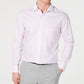 Camisa social masculina Tasso Elba Classic Fit, sem passar a ferro, de algodão Supima, com listras e punho francês, rosa, tamanho 17,5 x 32 x 33