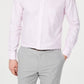 Camisa social masculina Tasso Elba Classic Fit, sem passar a ferro, de algodão Supima, com listras e punho francês, rosa, tamanho 17,5 x 32 x 33
