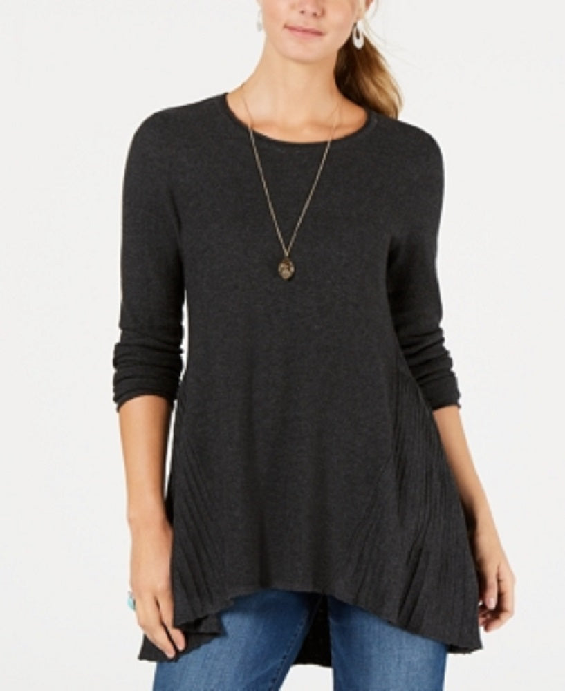 Suéter túnica feminino estilo &amp; co., cinza, tamanho extrapequeno