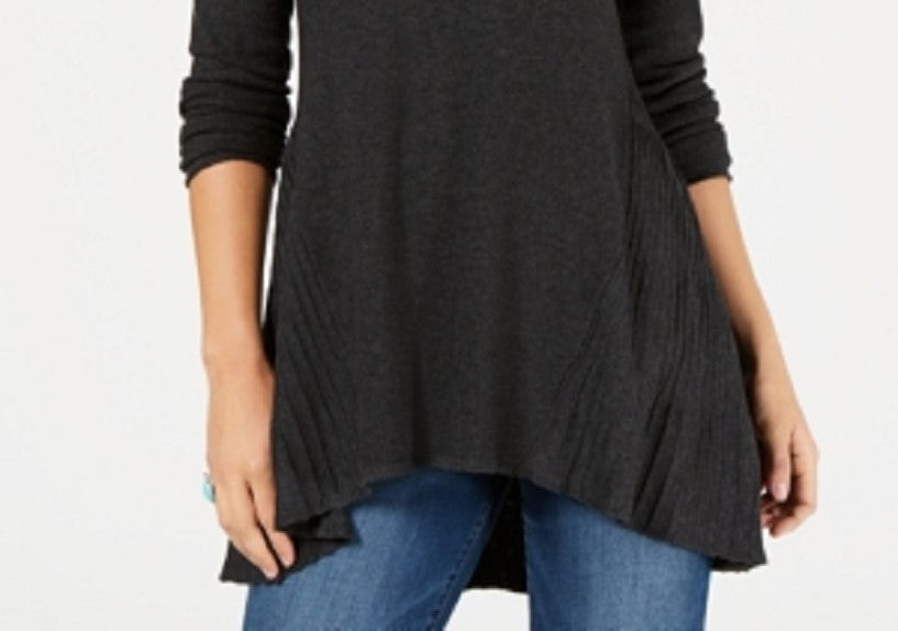 Suéter túnica feminino estilo &amp; co., cinza, tamanho extrapequeno