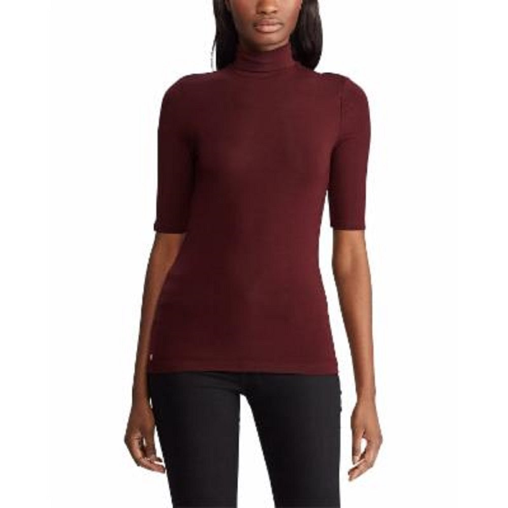 Blusa Ralph Lauren Feminina Gola Alta Manga 3/4 Vermelha Tamanho Pequeno Pequeno