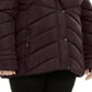 Casaco acolchoado com capuz Madden Girl Junior's Plus com acabamento em pele sintética, roxo, tamanho 3X