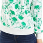Charter Club Blusa feminina Shadow Floral com ombros descobertos, branca, tamanho X-G