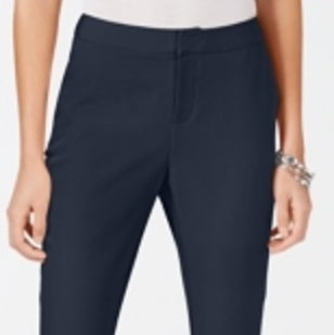 Calça feminina cropped reta INC International Concepts, azul, tamanho 8