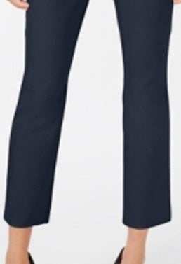 Calça feminina cropped reta INC International Concepts, azul, tamanho 8
