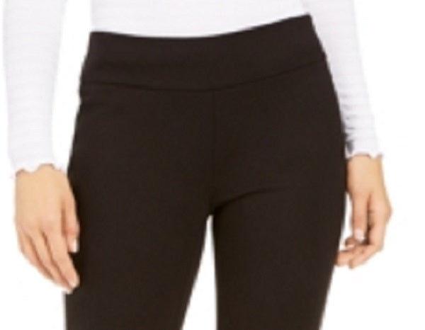 Calça skinny feminina Alfani com bainha enfeitada e tornozelo, preta, tamanho 4