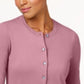 Karen Scott Cardigan Feminino Gola Redonda Rosa Tamanho Pequeno Pequeno