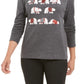 Karen Scott Blusa Feminina Polar Parade Embelezada em Algodão Cinza Tamanho P