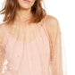 Blusa de tule com decote falso e detalhes em tule da INC International Concepts para mulheres, tamanho XX-G