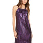 Vestido de coquetel feminino Trina Turk com lantejoulas e sem mangas, acima do joelho, preto, tamanho XX-G