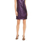 Vestido de coquetel feminino Trina Turk com lantejoulas e sem mangas, acima do joelho, preto, tamanho XX-G