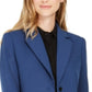 Blazer feminino listrado com botões Anne Klein, jaqueta azul para usar no trabalho, tamanho 6