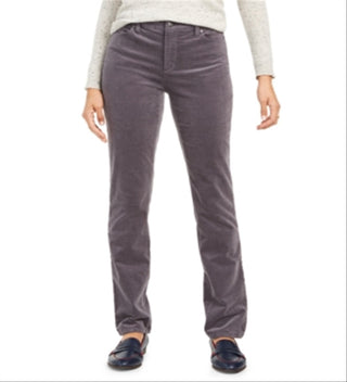 Calça de veludo cotelê Lexington Tummy-Control feminina Charter Club, cinza, tamanho 18x4,5