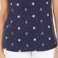 Polo Karen Scott Sailor Mix Feminino Azul Tamanho P