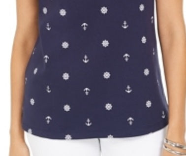 Polo Karen Scott Sailor Mix Feminino Azul Tamanho P