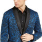 INC International Concepts Jaqueta esportiva slim fit metálica masculina azul tamanho XXB