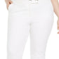 Calça skinny Alfani Plus com aba estendida para mulheres, branca, tamanho pequeno e pequeno