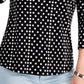 Camiseta feminina Charter Club Supima Cotton Dot Print, preta, tamanho grande