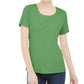 Karen Scott Blusa Feminina Manga Curta Gola Redonda Verde Tamanho XS