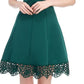 Vestido Scuba Fit &amp; Flare Donna Ricco Feminino Verde Tamanho 6