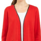 Sobretudo feminino Charter Club, vermelho, tamanho pequeno, L