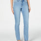 Calça jeans feminina Charter Club Lexington Tummy Control com perna reta, azul, tamanho 6