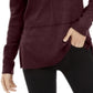 INC International Concepts Top feminino com decote em V canelado, roxo, tamanho X-S