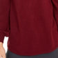 Suéter feminino com decote falso e abertura estilo keyhole, vermelho, tamanho pequeno