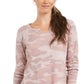 Blusa térmica feminina de algodão estampado Style &amp; Co, rosa, tamanho pequeno G