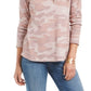 Blusa térmica feminina de algodão estampado Style &amp; Co, rosa, tamanho pequeno G