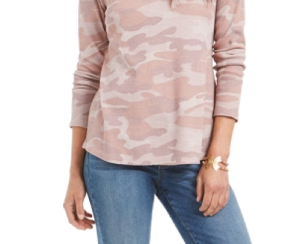 Blusa térmica feminina de algodão estampado Style &amp; Co, rosa, tamanho pequeno G