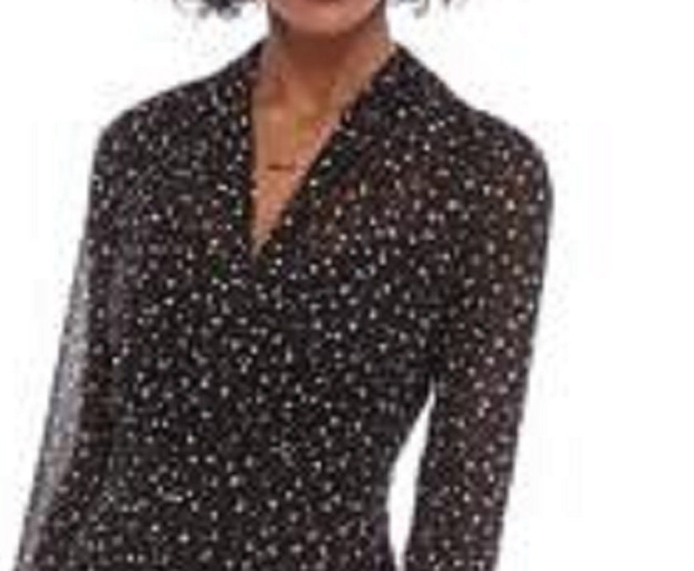 Vestido feminino Anne Klein Ritz Dot Fit and Flare, cinza, tamanho 4