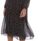 Vestido feminino Anne Klein Ritz Dot Fit and Flare, cinza, tamanho 4