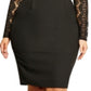 Vestido feminino City Chic Hourglass Beauty, preto, tamanho 20W