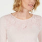Blusa feminina Charter Club com manga sino bordada, rosa, tamanho PSM