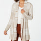 Cardigan xadrez jacquard feminino Style &amp; Co, marrom, tamanho extrapequeno