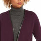 Cardigan feminino Charter Club Milano de algodão com frente aberta, roxo, tamanho pequeno