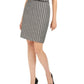 Saia de tweed com franjas Calvin Klein feminina, preta, tamanho 14