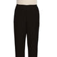 Calça feminina Alfred Dunner Classics, perna reta, preta, tamanho 16