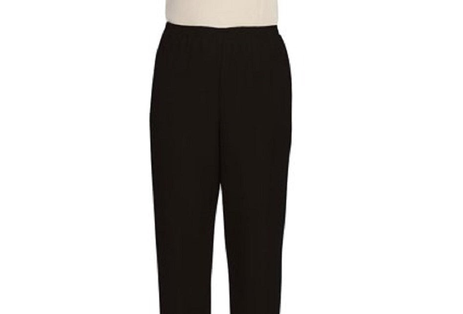Calça feminina Alfred Dunner Classics, perna reta, preta, tamanho 16