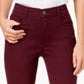 Jeans feminino slim com controle de barriga estilo &amp; co., vermelho, tamanho 16x3