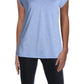Camiseta feminina Ideology para corrida e fitness, azul, tamanho médio