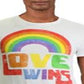 Camiseta masculina com slogan gráfico Jem Collective, branca, tamanho P