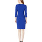 Vestido Calvin Klein Feminino Manga 3/4 Comprimento Joelho Azul Tamanho 4