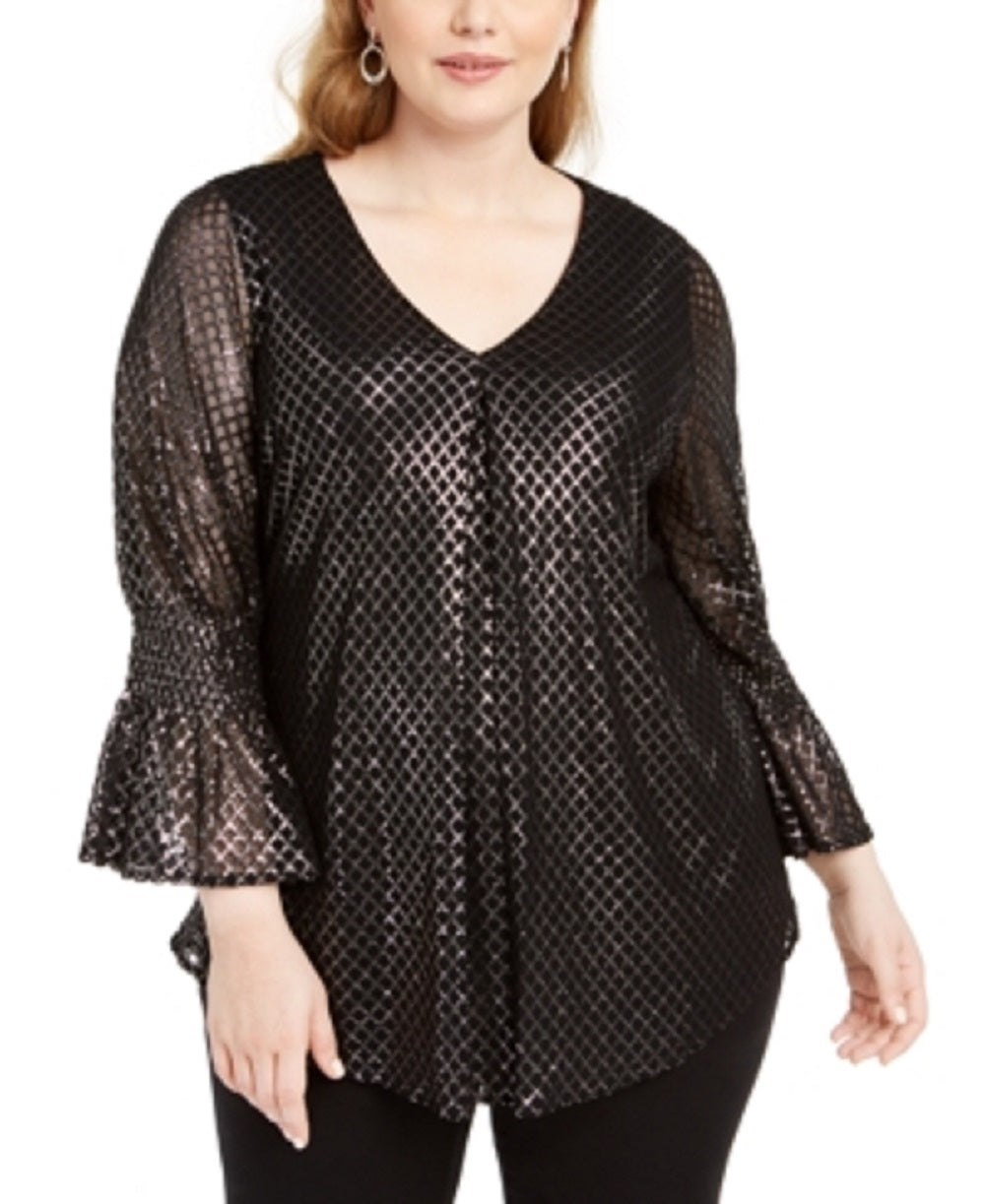 alfani-womens-metallic-knit-cross-top-black-size-0x-1
