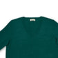 Suéter feminino com decote em V e bainha de faixa, verde, tamanho médio, estilo &amp; co