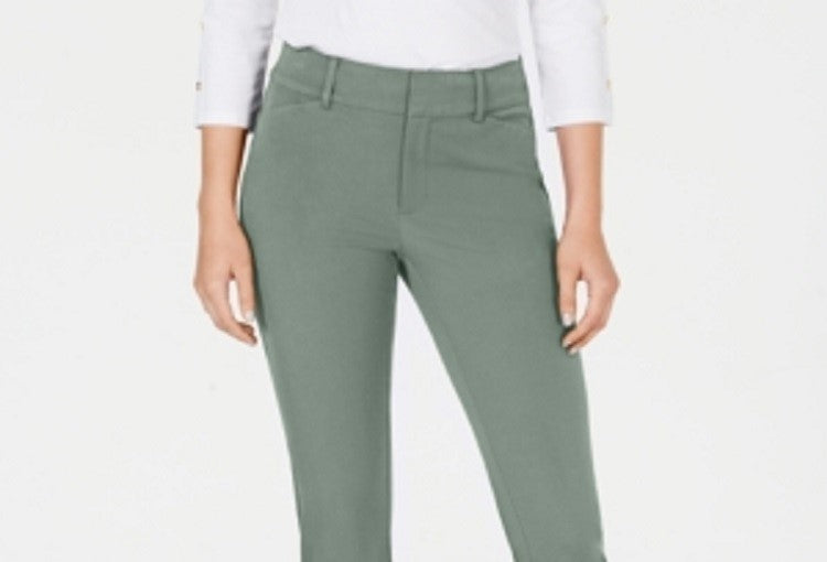 Calça feminina Charter Club Newport Tummy Control Slim Fit, verde, tamanho 4