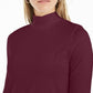 Charter Club Supima Cotton Mock Neck Top Feminino Vinho Tamanho X-G