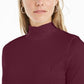 Charter Club Supima Cotton Mock Neck Top Feminino Vinho Tamanho X-G