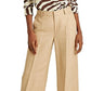 Calça Ralph Lauren Feminina Cintura Alta Perna Larga Bege Tamanho 8